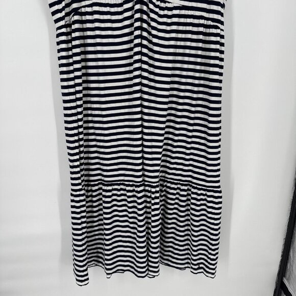 Tommy Hilfiger Womens Plus 2X Navy White Striped Tiered Sleeveless Midi Dress - Picture 6 of 10